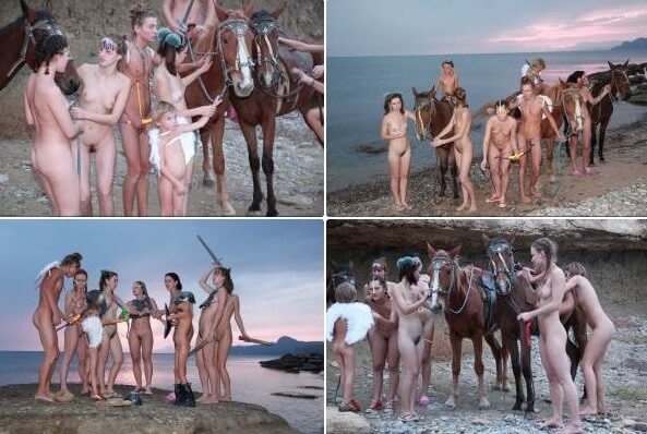 Mystical Horsey Riders Series photos - Nudism and naturism value harmony