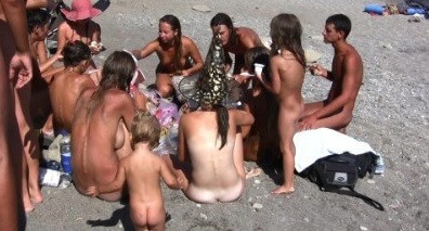 The vast oceanfront 1 Full HD video - Nudism brings joy to life
