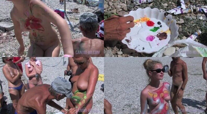 Body Art Festival 2008 Part 1 - Nudists live together in nature and in groups