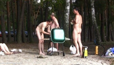 Naturist Sport Medley 2 - A nude person strives for inner harmony and peace of mind