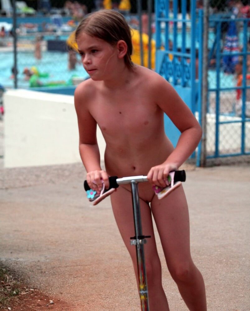 Pool-Side Naturist Scooter pics - Naturism teaches us to accept everyones differences and unique qualities without embarrassment