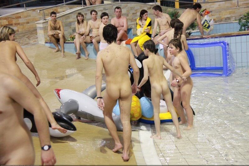 Pool day celebration Big gallery - She went out completely naked