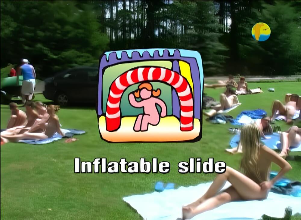 Naturist: Freedom: Inflatable Slide - Nudism helps people accept themselves