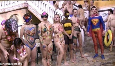 Body paint award lines Full HD - Naturism as a protest against puritanical moral norms