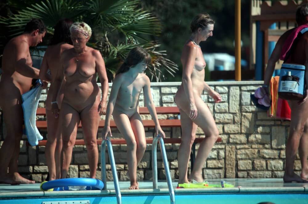 Naturist Pool Cleaning-Up pics - Naturism teaches respect and love for the natural world