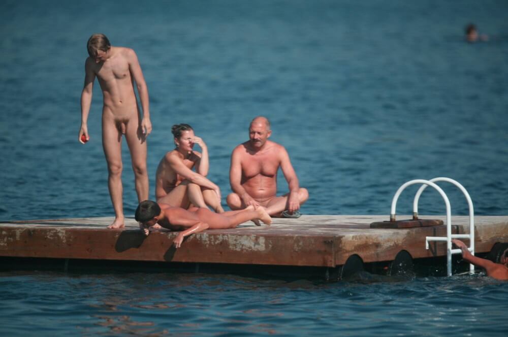 Naturist Family Water Slab pics - They value respect for nature and the fully naked body