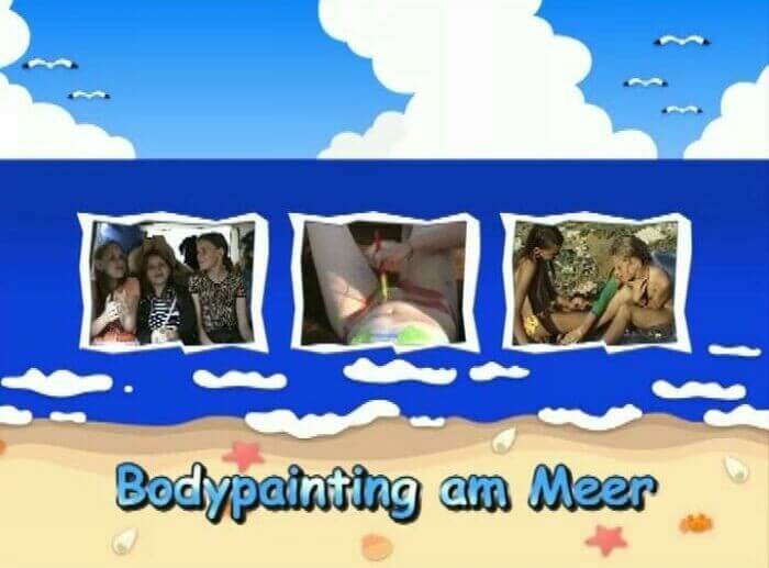 Naturistin: Bodypainting am Meer - Many beautiful people without clothes