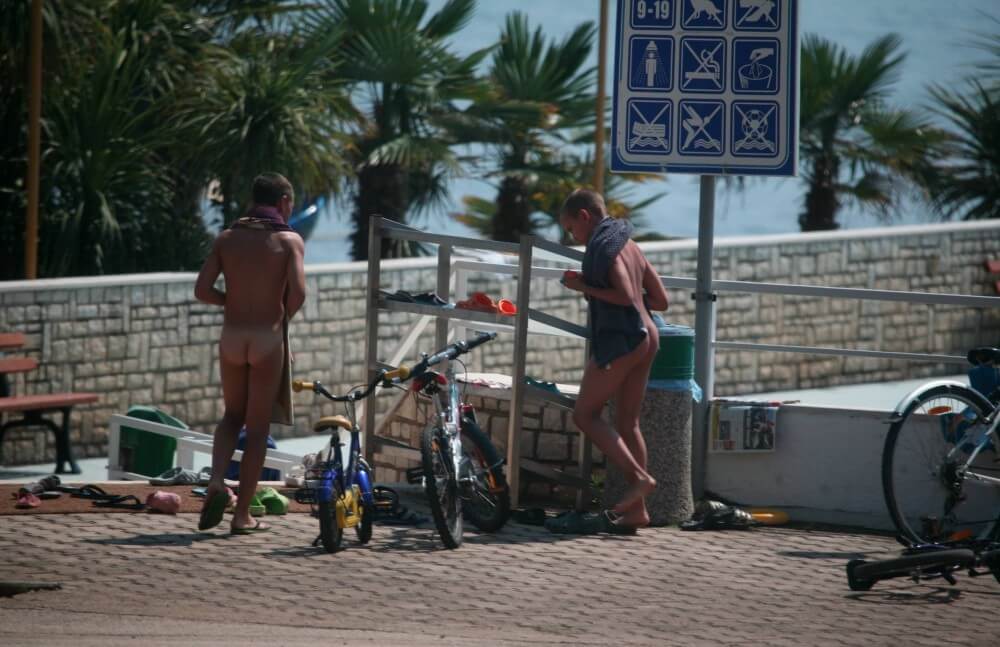 Nudism in a German water park photo - Watching us naked in nature