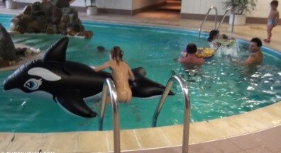 Indoor dolphin ride Full HD - It is a philosophy based on trust and respect for the naked body and nature